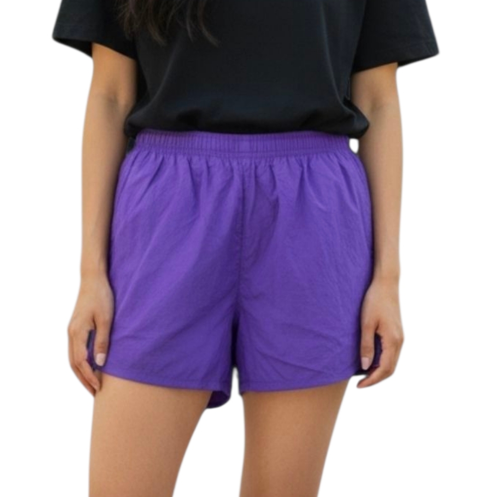 Vintage Purple Nylon Shorts - Extra Elements - Size 18W